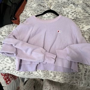 Champion lilac cropped hoodie